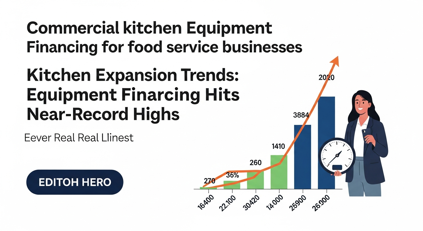 Illustration: Kitchen Expansion Trends: Commercial Equipment Financing Hits Near-Record Highs